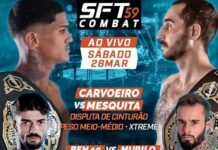 Mesquita x Carvoeiro lidera SFT 59 com unificação de cinturão em São Paulo